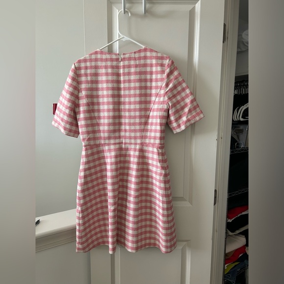 J.Crew pink gingham mini dress, size US8 - Picture 2 of 3
